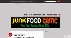 Desktop Screenshot of junkfoodcritic.com