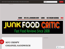 Tablet Screenshot of junkfoodcritic.com